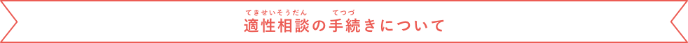 適性相談の手続きについて